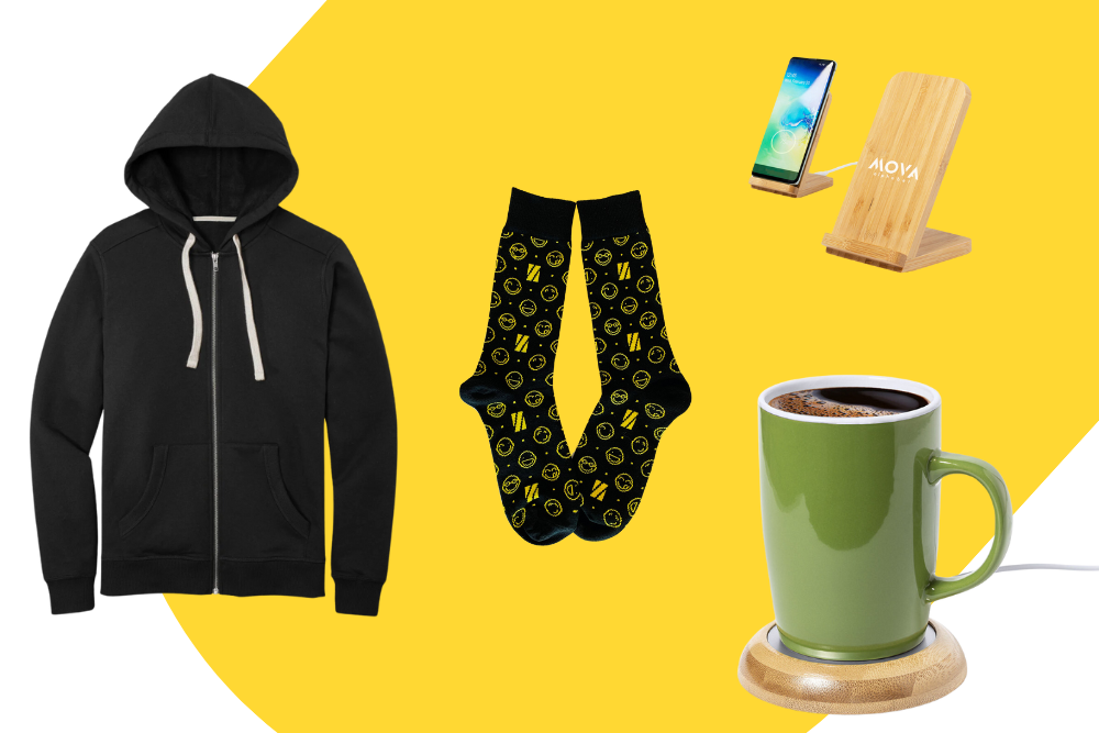 Assemblage of Promotional products for Winter at the Office